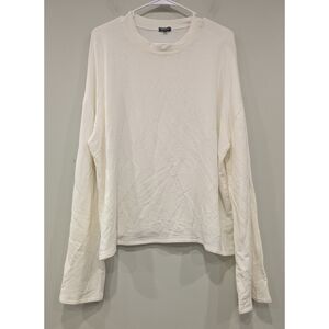 Bleusalt Malibu The Long Sleeve Crew Pullover Top In Unbleached Size Small